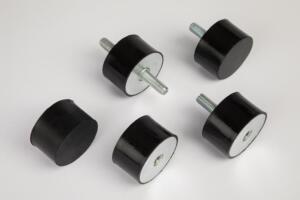 Antivibranti cilindrici in gomma siliconica